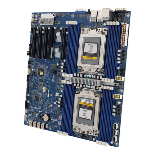 GIGABYTE MZ72-HB2 SP3 Motherboard With 2x AMD EPYC 7C13(OEM 7713)CPU 64C/128T - Picture 3 of 8