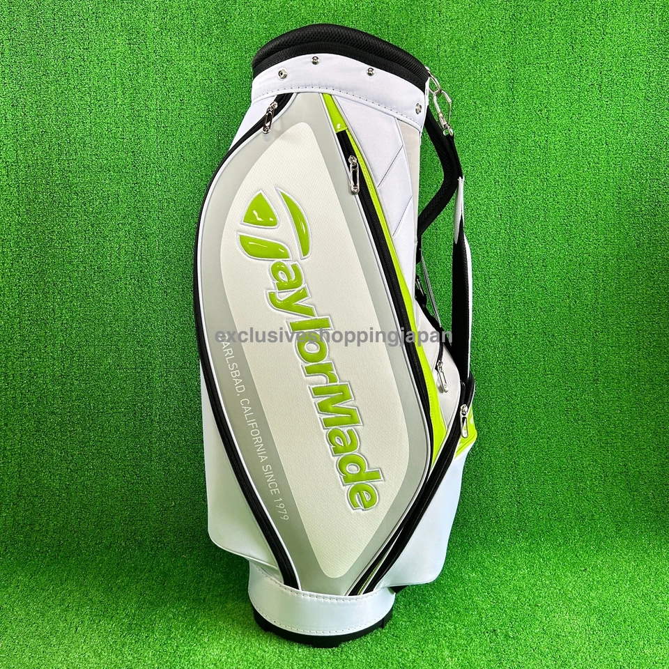 TaylorMade Golf True Light Cart Bag 9 x 47in Lightweight White / Lime 2024 Model - Image 3 of 4
