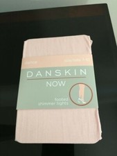 BRAND NEW GIRL SIZE 7-10 DANSKIN NOW FOOTED DANCE TIGHTS FITS 55-74 POUNDS