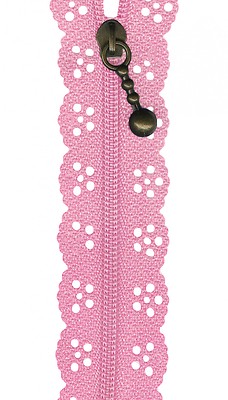 The LITTLE LACIE Big ZIPPER 12'' Assorted Colors Decorative Cutwork Design