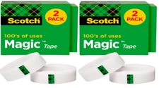 3M Scotch Magic Tape 810 4 Pack