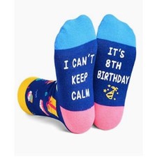HAPPYPOP Crazy Silly Funny Novelty Socks for Kids, Gifts for Boys SZ L:NIB
