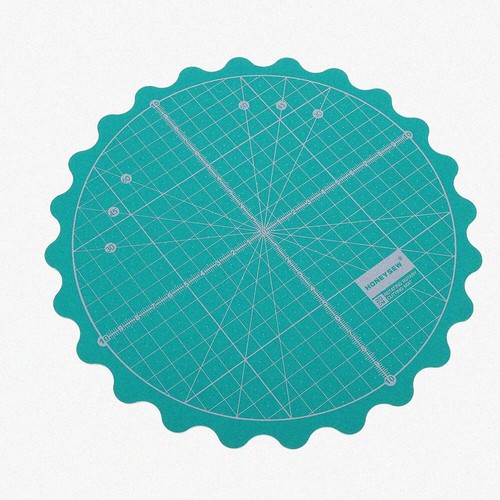 QuiltSpin Green: Self-Healing Round Rotary Cutting Mat for Quilting & Sewing (23