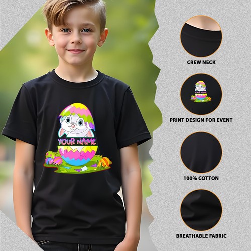 Personalised Family Bunny Happy Easter T-Shirts Tee Holiday Matching Outfit #ED - Picture 6 of 24
