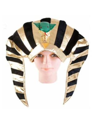 Egyptian Queen Hat with Snake Size: Standard Size, Color: Gold