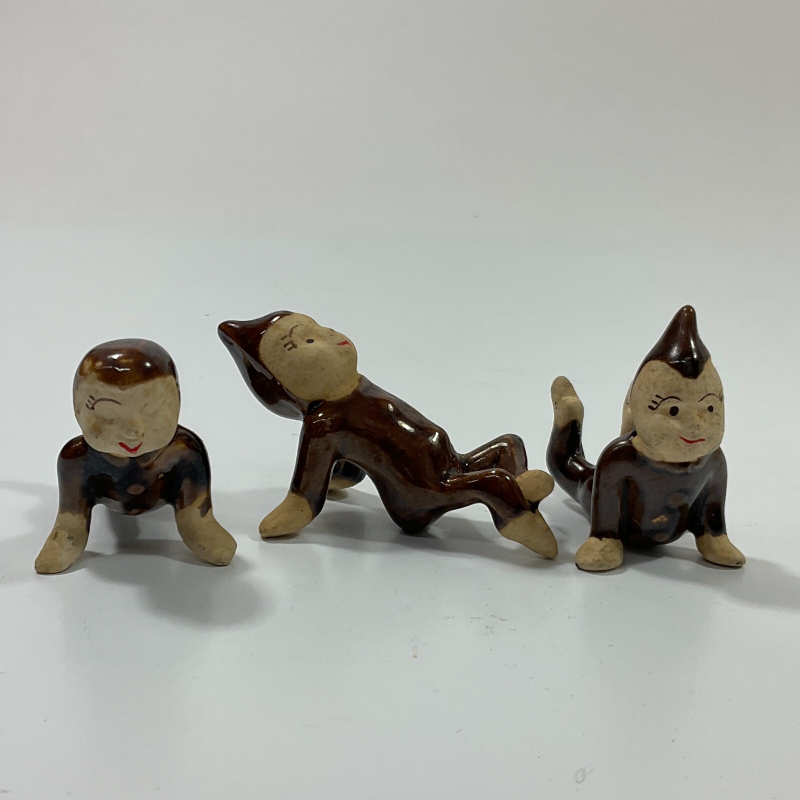 Antique Pixie Tumbling Christmas Elf Figurines