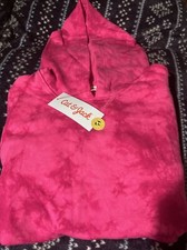 Cat  Jack Hooded Sweatshirt Medium Tie Dye Pink With Pockets New,p2