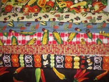 VEGETABLES FOOD cooking Cotton quilt FABRIC U-Pick See INFO 1/2 yd BTHY