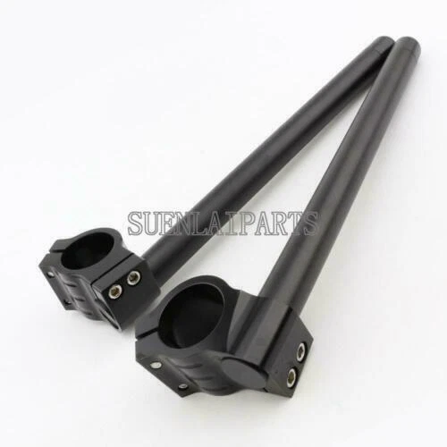 Guidões 33mm motocicleta clip-on 7/8" para Yamaha Virago 250 Route 66 SRX250 EUA - Imagem 2 de 4