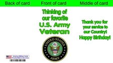 BIRTHDAY CARDS FOR YOUR FAVORITE VETERANS - ALL 5 BRANCHES OF THE SERVICE.