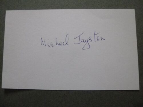 Dr Who Only Fools And Horses UFO Zulu Dawn MICHAEL JAYSTON hand signed card - Picture 1 of 1