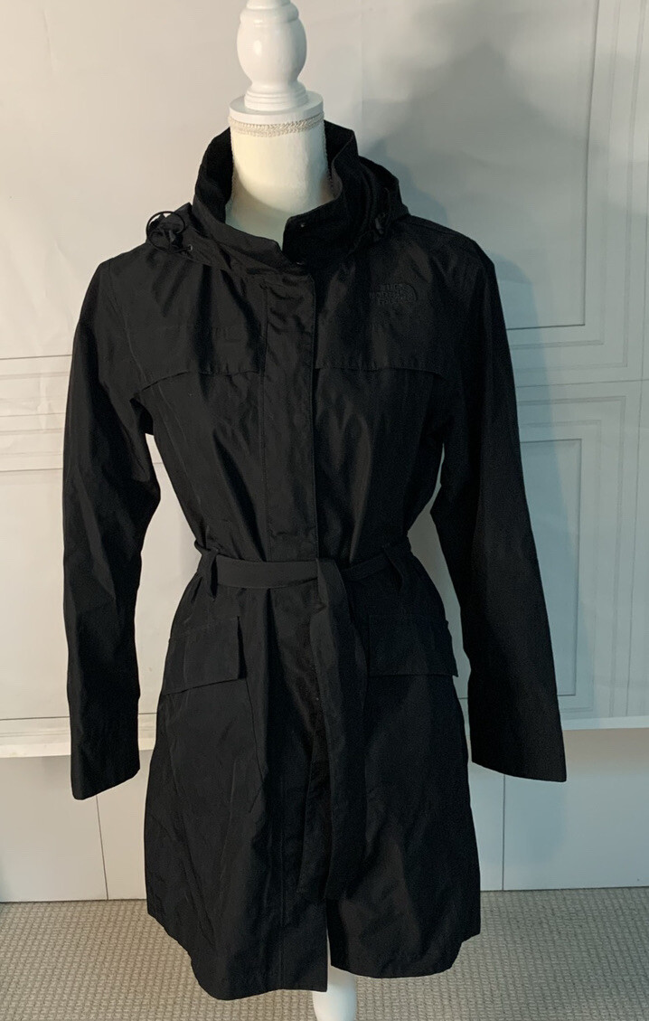The North Face Black Stella Grace Rain Trench Sz M | eBay