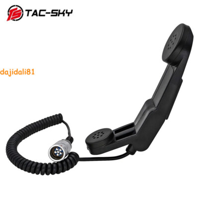 TAC-SKY H250 Portable Handheld Mic 6 Pin PTT Black for AN/ PRC 152 148 Radios