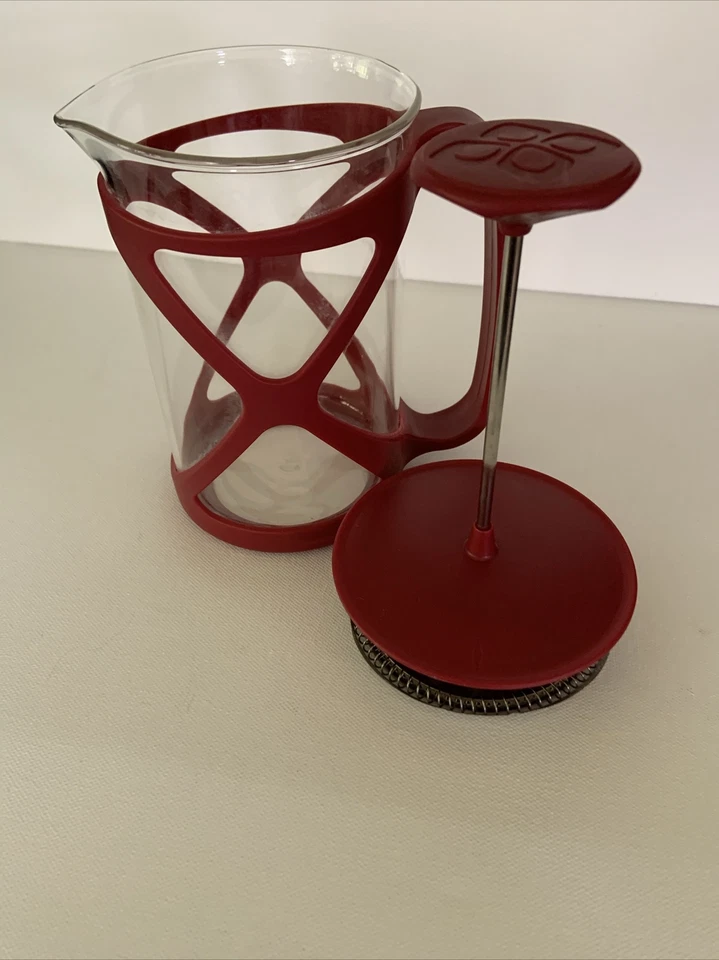 Primula Tempo Coffee Press 6 Cup Red French and American Style Coffee Glass - Image 4 of 4