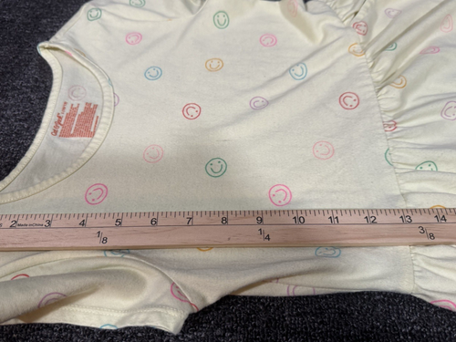 Cat & Jack Girls Yellow Dress With Smiling Faces Size L (10/12) - Picture 7 of 9