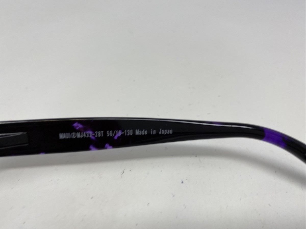 Maui Jim KOKI BEACH MJ433-28T 56-16-130 Purple/Black Sunglasses‎ Frame H12938 MAUI JIM KOKI BEACH MJ 433-28T BLACK PURPLE SUNGLASSES FRAME  main image 3
