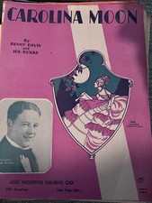 Carolina Moon Gene Austin 1928 Piano Sheet Music Benny Davis Joe Burke