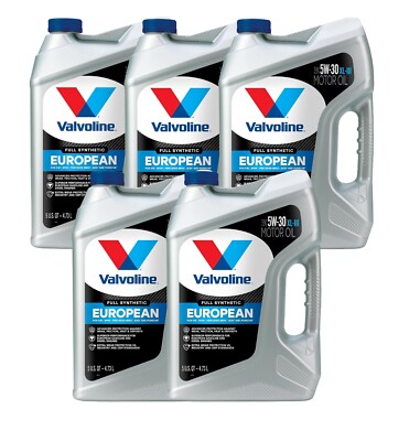 25 Quarts European Vehicle Full Synthetic 5W-30 XL-III Motor Oil Set 5 x 5 qt