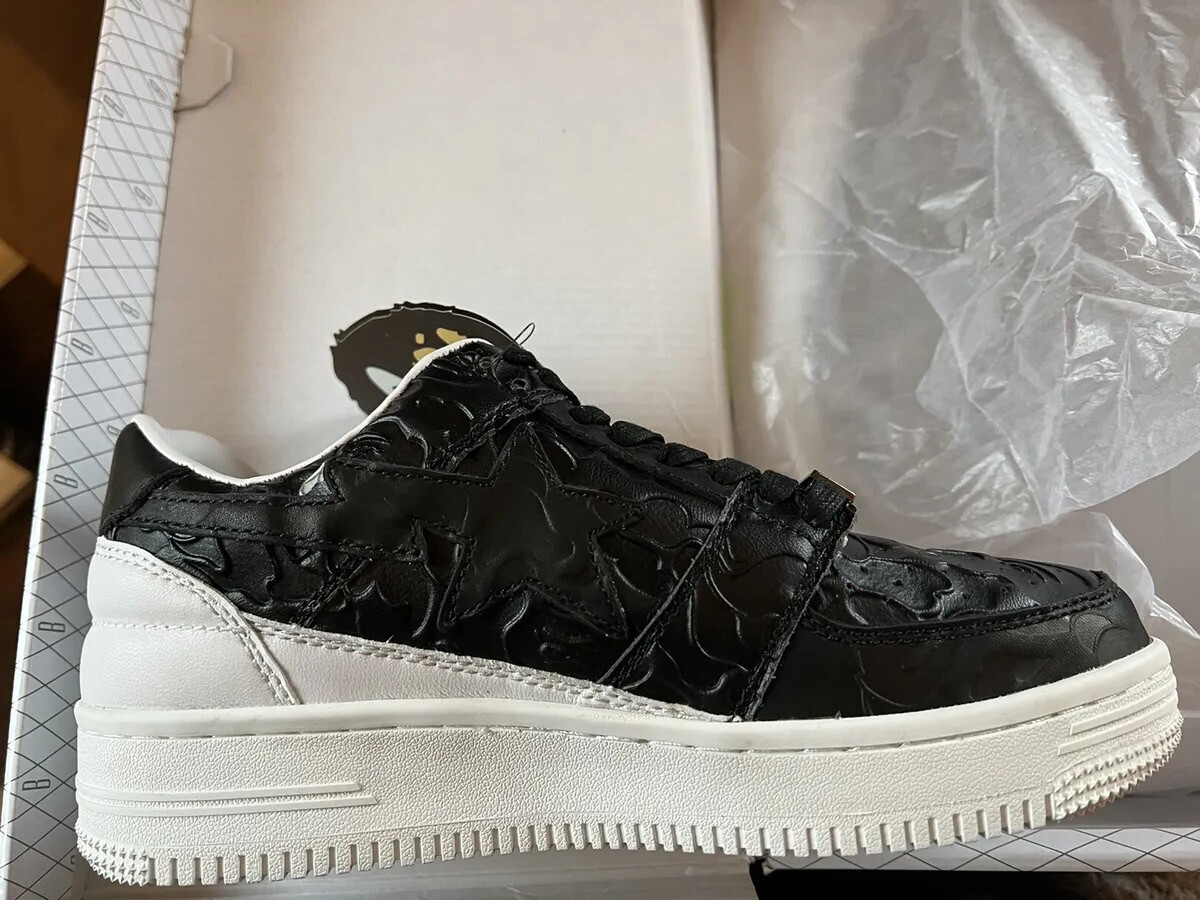 靴 A BATHING BAPE FUTURE BAPE STA LOU MI FUTURE X BAPESTA LOW M1 'BLACK 8 | eBay