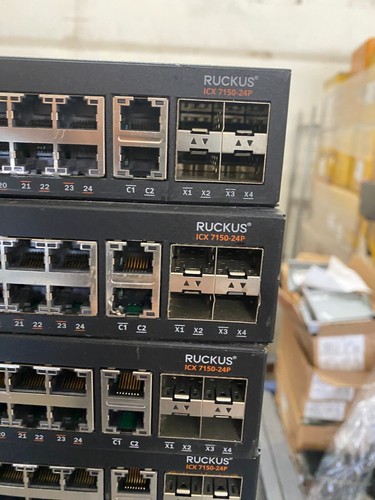 RUCKUS ICX 7150-24P-2X10G 24-Port PoE+ 10/100/1000 ETHERNET NETWORK SWITCH - Picture 4 of 9