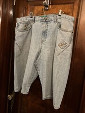 Vintage Y2K RocaWear Baggy Denim Shorts, Size 42W, Light Wash