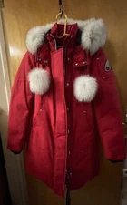 MOOSE KNUCKLE ORIGINAL SHEARLING STIRLING PARKA WOMENS XS NEW W TAG WORTH $1395