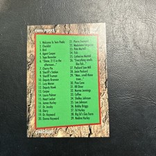 Jb17 twin Peaks to Show Star Pics  1991 #2 Checklist