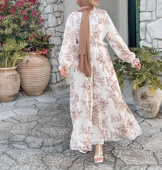 Mondanisa REFKA Women Floral Print Tiered Maxi Dress Size 6