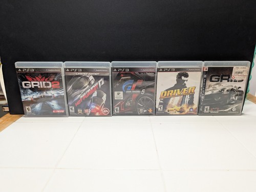 Racing PS3 Game Lot Of 5 Grid, Grid 2, Gran Turismo 5, Need for Speed, Driver