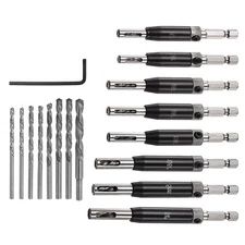 16pcs Self Centering Drill Bit Set High Speed Steel Hex Shank Woodworking Bits