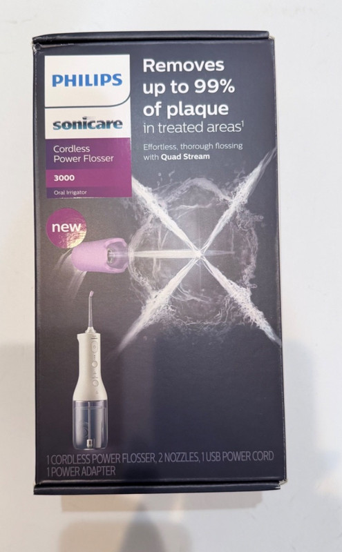 NEW Philips Sonicare 3000 Cordless Power Flosser HX386W