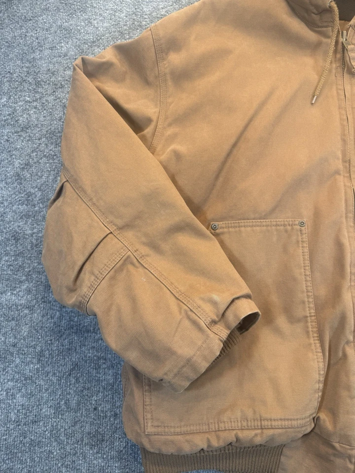 Jaqueta de trabalho Polar King by KEY masculina tamanho 2XLR bronzeada lona pato com capuz - Imagem 3 de 4