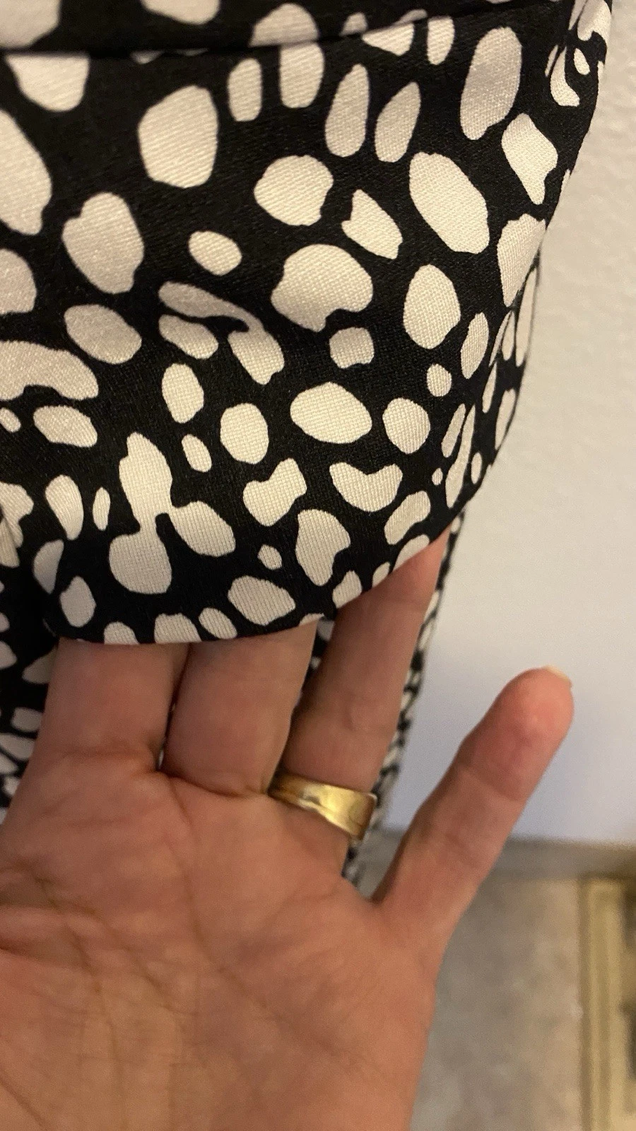 VETEMENTS Abito smanicato Ann Taylor taglia 12 nero bianco fantasia aderente