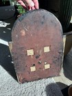 Old Antique Painted QUEEN FANCY gold Metal Tall Case Grandfather Clock Dial Face — photo 7