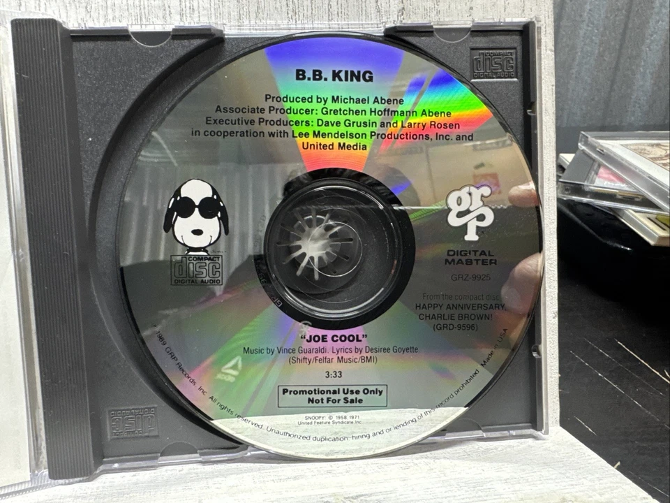B.B. King "Joe Cool" (NEW CD PROMO, 1989) NOT FOR SALE GRP Records VERY RARE - Imagem 4 de 4