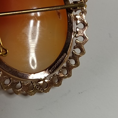 9ct Gold Cameo Brooch 375 Hallmarked Fine Jewellery 6.1g Vintage | Preloved - Picture 16 of 22