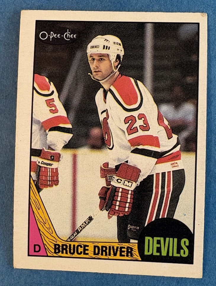 1987-88 O-Pee-Chee Hockey #79 Bruce Driver New Jersey Devils NHL Vintage OPC