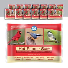 Hot Pepper Suet Cakes Wild Birds No Mess Feed Cracked Corn 11oz 12 Pack