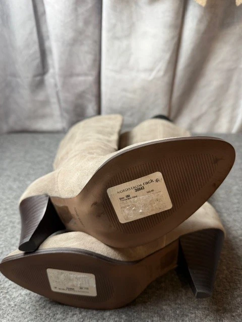 Botas Nine West para mujer talla 6M color topo CEYNOTE gamuza media pantorrilla punta tacones Foto 4 de 4