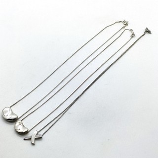 NO TARIFF Tiffany and Co Pendant Necklace 3 pieces set Bean 1462959