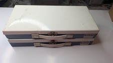 Vintage Smith-Victor SF-1 Metal Slide File Storage Case SET 2x 