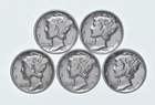 High Grade Lot 1938 1936 1936 1939 1939 Mercury Dime Collection *763