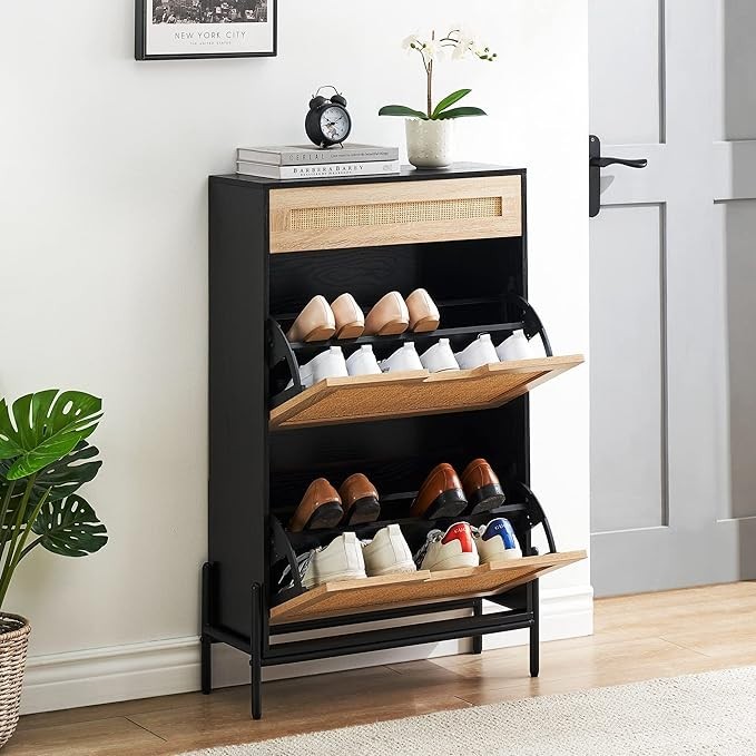 Flip Drawers Shoe Storage Cabinet with Drawer,Shoe Organizer