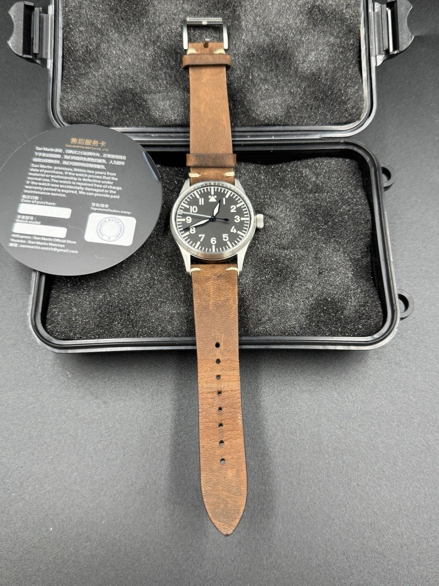 SAN MARTIN SN030-T Automatic Black Dial Titanium 39mm 20ATM Men's