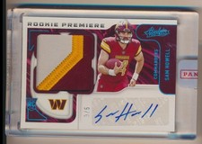 2022 ABSOLUTE PLATINUM 3 COLOR ROOKIE /5 PATCH AUTO SAM HOWELL COMMANDERS