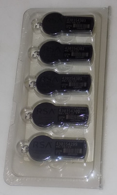 NEW-  RSA SecurID SID700 T1 Hardware Token Key Fob -6281A1  NEW SEALED PACK OF 5