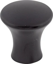 Top Knobs TK590BLK Oculus Round Knob Small 7/8" Flat Black