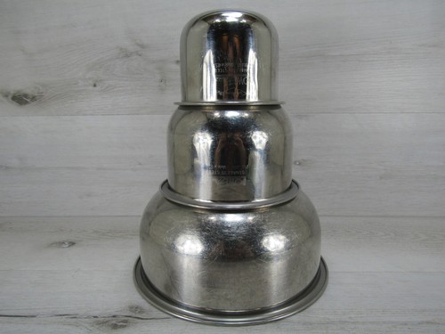 WEST BEND Bowl Master Stainless Steel Nesting Mixing Bowl Set 3.5, 1.5, 0.75 Qt