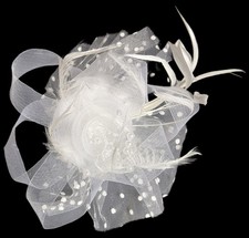 Large White Lace Flower Floral Hair Clip