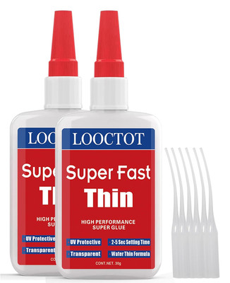 60G(2.12 Oz) Thin Super Glue Dries Super Fast (2-5 Sec) Premium CA Glue for Wood